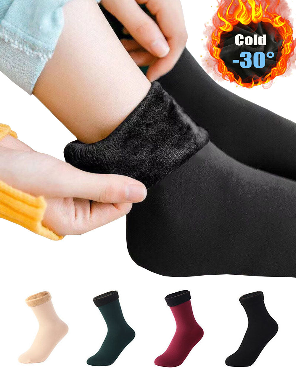 UNIQUE STYLES ASFOOR 3 Pack Warm Cozy Thermal Socks for Women, Thick Warm  Winter Socks For Outdoors at  Women's Clothing store