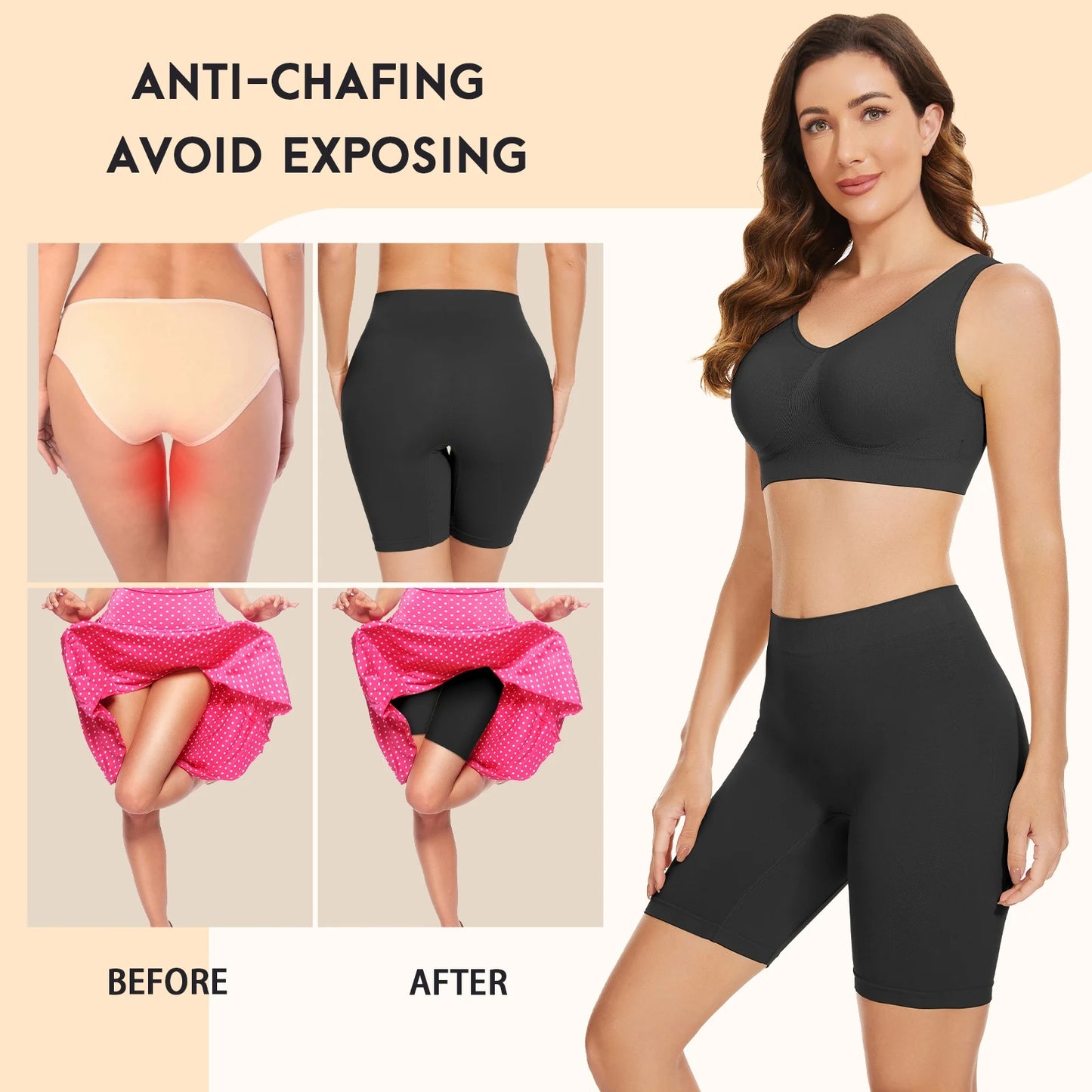 Women Long Boxer-Bike/Cycling Safety Shorts for Under Dresses